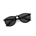 Classic black sunglasses vector icon isolated on white background Royalty Free Stock Photo