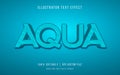 3d aqua text effect - editable text effect