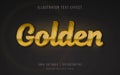 Golden text effect - editable text effect