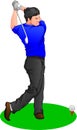 golf player on a white background Royalty Free Stock Photo