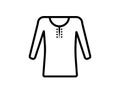 Blouse icon. Simple outline blouse vector icon. On white background. - Vector