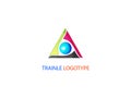 Abstract Triangle Logo Design Vector Template Three Corner