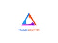 Abstract Triangle Logo Design Vector Template Three Corner