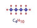 Vector Butane Chemical compound molecular formula C4H10