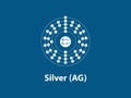 Vector Silver Atom Design - Illustration of Silver Atom Element Diagram Royalty Free Stock Photo