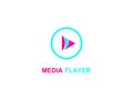 Vector Media Player Template Icon Web Player symbol