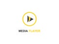 Vector Media Player Template Icon Web Player symbol