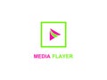Vector Media Player Template Icon Web Player symbol Royalty Free Stock Photo
