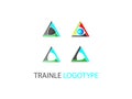 Abstract Triangle Logo Design Vector Template Three Corner