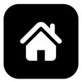 Black & white home icon for websites Royalty Free Stock Photo