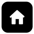 Black & white home icon for websites Royalty Free Stock Photo