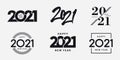 Big Set of 2021 Happy New Year logo text design. 2021 number design template. Collection of 2021 happy new year symbols. Royalty Free Stock Photo