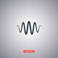 Sinusoidal sound wave icon.