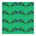 Seamless pattern with berries of blueberry. Blueberry berries are blue on a Bush with branches and green leaves