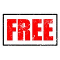 Red, Black and white Free stamp icon logo