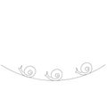 Snail silhouette one line drawing vector illustrtion