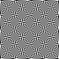 Monochrome seamless pattern. Optical illusion. Royalty Free Stock Photo