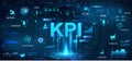 KPI futuristic banner in HUD style