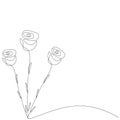 Flowers roses banner, vector illustration