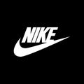 Nike logo vector black background,