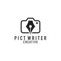 Pict writer logo design template Royalty Free Stock Photo