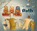 Vector illustration for Indian festival Rath Yatra