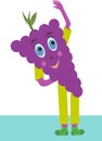 Grapes vector do exercises. Royalty Free Stock Photo