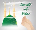 Vector illustration for jamat-al-vida wishing all. Royalty Free Stock Photo