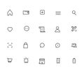 set of eccomerce lined icons