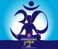 Vector illustration of International Yoga Day.