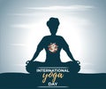 Vector illustration of International Yoga Day.