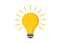 Halogen filament light bulb flat icon