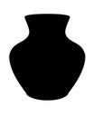 Silhouette of a jug. Vase or jug - vector black silhouette for logo or pictogram. Sign or icon - pottery - vase. Ceramic tableware Royalty Free Stock Photo