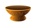 Candlestick is a pottery folk product. Candlestick with a pattern - vector full color picture. Traditional eco-friendly clay potte Royalty Free Stock Photo