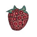 Strawberry icon - hand drawn vector illustration.