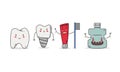 Cute Dental Character Set 1