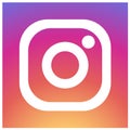 Instagram logo with vector Ai file. Squared Colored. Royalty Free Stock Photo