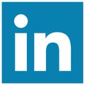 High resolution coloured sqaured LinkedIn logo with vector file.
