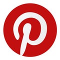 Squared colored pinterest social media logo icon Royalty Free Stock Photo