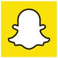 Squared colored snapchat social media logo icon