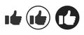 Like and Dislike Icon. Thumbs Up and Thumb Down, Hand or Finger Illustration on Transparent Background. Symbol of. Royalty Free Stock Photo