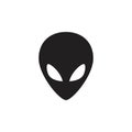 Alien Icon template black color editable.