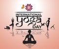 Vector illustration for `International Yoga Day`