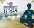 Vector illustration of International Yoga Day.