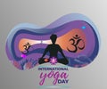 Vector illustration of International Yoga Day.