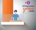 Vector illustration of International Yoga Day.