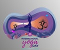 Vector illustration of International Yoga Day.