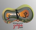 Vector illustration of International Yoga Day.