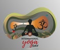 Vector illustration of International Yoga Day.