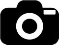 BLACK AND WHITE CAMERA ILLUSTRATION Royalty Free Stock Photo